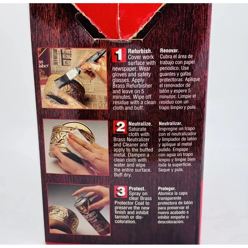 Gillespie Brass Renewal Kit Cleans Copper‎ & Bronze Cleaner New Old Stock